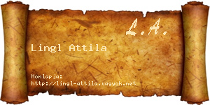 Lingl Attila névjegykártya